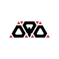 création de logo de lettre triangle oqo avec forme de triangle. monogramme de conception de logo triangle oqo. modèle de logo vectoriel triangle oqo avec couleur rouge. logo triangulaire oqo logo simple, élégant et luxueux. oqo