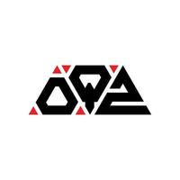 création de logo de lettre triangle oqz avec forme de triangle. monogramme de conception de logo triangle oqz. modèle de logo vectoriel triangle oqz avec couleur rouge. logo triangulaire oqz logo simple, élégant et luxueux. oqz