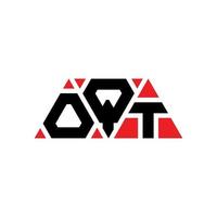 création de logo de lettre triangle oqt avec forme de triangle. monogramme de conception de logo triangle oqt. modèle de logo vectoriel triangle oqt avec couleur rouge. logo triangulaire oqt logo simple, élégant et luxueux. oqt