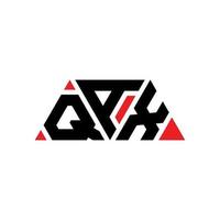 création de logo de lettre triangle qax avec forme de triangle. monogramme de conception de logo triangle qax. modèle de logo vectoriel triangle qax avec couleur rouge. logo triangulaire qax logo simple, élégant et luxueux. qax