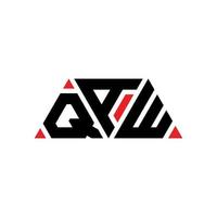 création de logo de lettre triangle qaw avec forme de triangle. monogramme de conception de logo triangle qaw. modèle de logo vectoriel triangle qaw avec couleur rouge. logo triangulaire qaw logo simple, élégant et luxueux. qaw