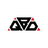 création de logo de lettre triangle qbd avec forme de triangle. monogramme de conception de logo triangle qbd. modèle de logo vectoriel triangle qbd avec couleur rouge. logo triangulaire qbd logo simple, élégant et luxueux. qbd