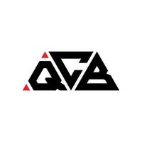 création de logo de lettre triangle qcb avec forme de triangle. monogramme de conception de logo triangle qcb. modèle de logo vectoriel triangle qcb avec couleur rouge. qcb logo triangulaire logo simple, élégant et luxueux. QCB