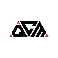 création de logo de lettre de triangle qcm avec forme de triangle. monogramme de conception de logo triangle qcm. modèle de logo vectoriel triangle qcm avec couleur rouge. qcm logo triangulaire logo simple, élégant et luxueux. qcm