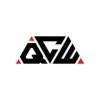 création de logo de lettre triangle qcw avec forme de triangle. monogramme de conception de logo triangle qcw. modèle de logo vectoriel triangle qcw avec couleur rouge. qcw logo triangulaire logo simple, élégant et luxueux. QCW