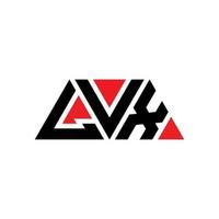 création de logo de lettre triangle lvx avec forme de triangle. monogramme de conception de logo triangle lvx. modèle de logo vectoriel triangle lvx avec couleur rouge. logo triangulaire lvx logo simple, élégant et luxueux. lvx