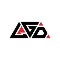 création de logo de lettre triangle lgd avec forme de triangle. monogramme de conception de logo triangle lgd. modèle de logo vectoriel triangle lgd avec couleur rouge. logo triangulaire lgd logo simple, élégant et luxueux. lgd