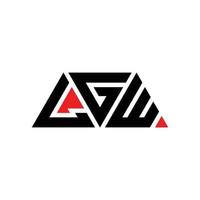 création de logo de lettre triangle lgw avec forme de triangle. monogramme de conception de logo triangle lgw. modèle de logo vectoriel triangle lgw avec couleur rouge. logo triangulaire lgw logo simple, élégant et luxueux. lgw