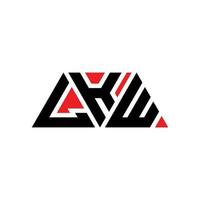 création de logo de lettre triangle lkw avec forme de triangle. monogramme de conception de logo triangle lkw. modèle de logo vectoriel triangle lkw avec couleur rouge. logo triangulaire lkw logo simple, élégant et luxueux. lkw