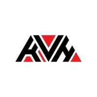 création de logo de lettre triangle kvh avec forme de triangle. monogramme de conception de logo triangle kvh. modèle de logo vectoriel triangle kvh avec couleur rouge. logo triangulaire kvh logo simple, élégant et luxueux. kvh