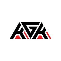 création de logo de lettre triangle kgk avec forme de triangle. monogramme de conception de logo triangle kgk. modèle de logo vectoriel triangle kgk avec couleur rouge. logo triangulaire kgk logo simple, élégant et luxueux. kg