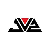 création de logo de lettre triangle jvz avec forme de triangle. monogramme de conception de logo triangle jvz. modèle de logo vectoriel triangle jvz avec couleur rouge. logo triangulaire jvz logo simple, élégant et luxueux. jvz