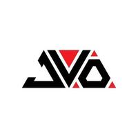 création de logo de lettre triangle jvo avec forme de triangle. monogramme de conception de logo triangle jvo. modèle de logo vectoriel triangle jvo avec couleur rouge. logo triangulaire jvo logo simple, élégant et luxueux. jvo