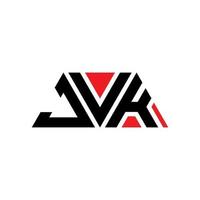 création de logo de lettre triangle jvk avec forme de triangle. monogramme de conception de logo triangle jvk. modèle de logo vectoriel triangle jvk avec couleur rouge. logo triangulaire jvk logo simple, élégant et luxueux. jvk
