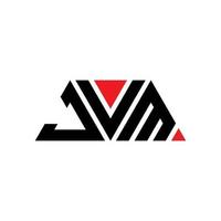 création de logo de lettre triangle jvm avec forme de triangle. monogramme de conception de logo triangle jvm. modèle de logo vectoriel triangle jvm avec couleur rouge. logo triangulaire jvm logo simple, élégant et luxueux. jvm