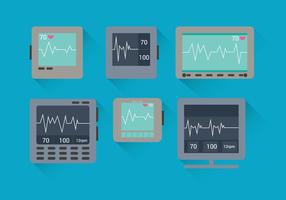 Ekg machine vectors