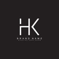 lettre initiale logo hk - logo d'entreprise minimal pour l'alphabet h et k vecteur