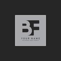 lettre initiale bf logo - logo d'entreprise minimal vecteur