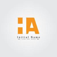 lettre initiale ha logo - logo alphabet simple vecteur