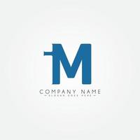 lettre initiale im logo - logo d'entreprise simple vecteur