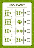 combien de zombies, jeu pour enfants. illustration vectorielle, feuille de calcul imprimable vecteur