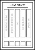 combien de sablier, jeu pour enfants. illustration vectorielle, feuille de calcul imprimable vecteur