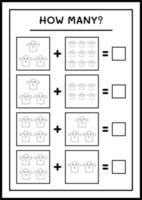 combien de fantômes, jeu pour enfants. illustration vectorielle, feuille de calcul imprimable vecteur