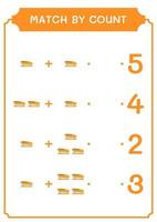 match par nombre d'agrafeuse, jeu pour enfants. illustration vectorielle, feuille de calcul imprimable vecteur