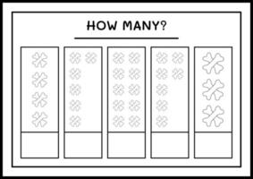 combien d'os, jeu pour enfants. illustration vectorielle, feuille de calcul imprimable vecteur