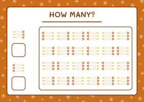 combien de bougie de noël, jeu pour enfants. illustration vectorielle, feuille de calcul imprimable vecteur