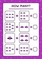 combien de chauve-souris, jeu pour enfants. illustration vectorielle, feuille de calcul imprimable vecteur