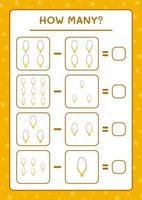 combien de pendentif, jeu pour enfants. illustration vectorielle, feuille de calcul imprimable vecteur