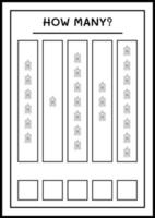 combien de lanterne, jeu pour enfants. illustration vectorielle, feuille de calcul imprimable vecteur