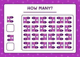 combien de château, jeu pour enfants. illustration vectorielle, feuille de calcul imprimable vecteur