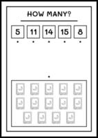 combien de livre, jeu pour enfants. illustration vectorielle, feuille de calcul imprimable vecteur