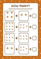 combien de bonbons de noël, jeu pour enfants. illustration vectorielle, feuille de calcul imprimable vecteur