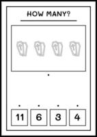 combien de cercueil, jeu pour enfants. illustration vectorielle, feuille de calcul imprimable vecteur