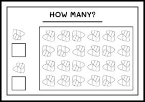 combien de bonbons, jeu pour enfants. illustration vectorielle, feuille de calcul imprimable vecteur