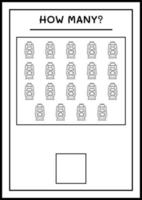 combien de lanterne de noël, jeu pour enfants. illustration vectorielle, feuille de calcul imprimable vecteur