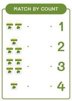 match par décompte de calendrier, jeu pour enfants. illustration vectorielle, feuille de calcul imprimable vecteur