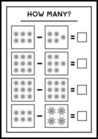 combien de toile d'araignée, jeu pour enfants. illustration vectorielle, feuille de calcul imprimable vecteur