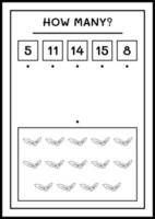 combien de baies de houx, jeu pour enfants. illustration vectorielle, feuille de calcul imprimable vecteur