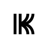 création de logo lettre k monogramme moderne vecteur