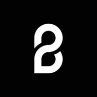 lettre b moderne avec logo de ligne qui se chevauche vecteur