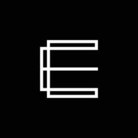 création de logo lettre e monogramme moderne vecteur