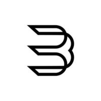 création de logo lettre b monogramme moderne vecteur