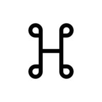 création de logo lettre h monogramme moderne vecteur