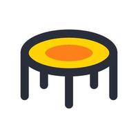 icône de trampoline avec un style plat vecteur