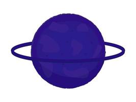 planète bleue avec anneau vecteur