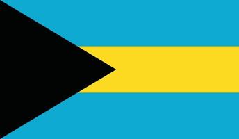 illustration vectorielle du drapeau des bahamas. vecteur